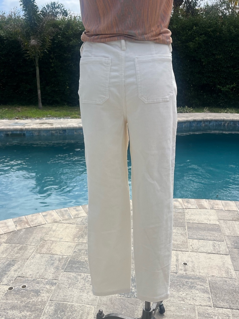 LASCANA Cream Corduroy Style Jeans Size 6 - Picture 5 of 10